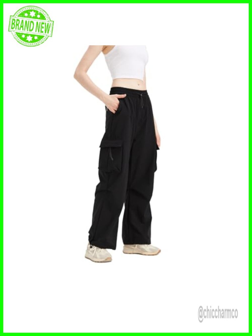 Waterproof Cargo Pants Women Wide Leg Hiking Travel Pants with Pockets